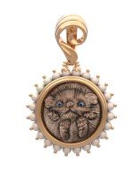 Подвеска из золота c эмалью и жемчугом