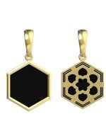 Подвеска из лимонного золота c ониксом