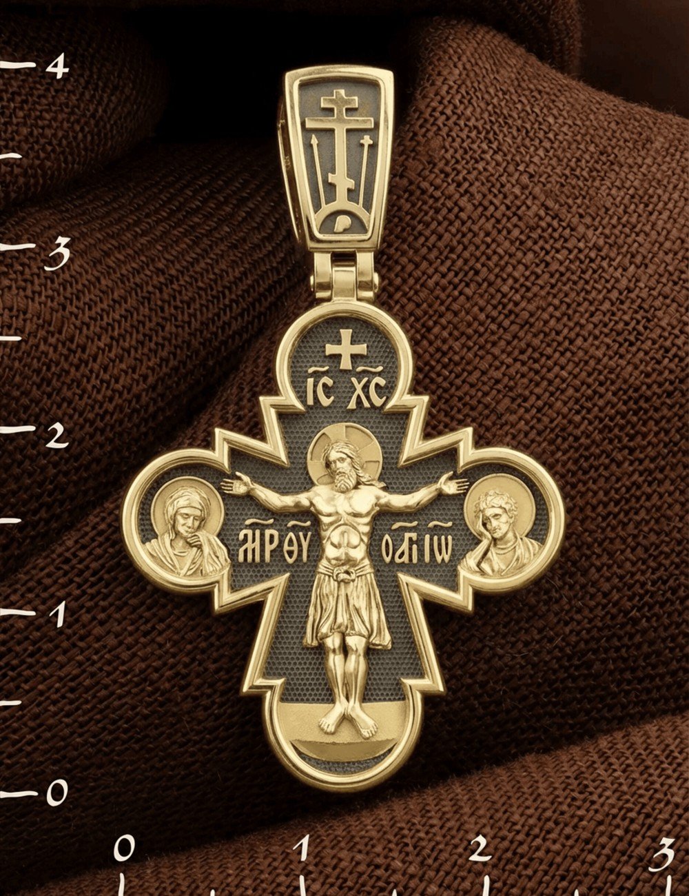 Крест из лимонного золота