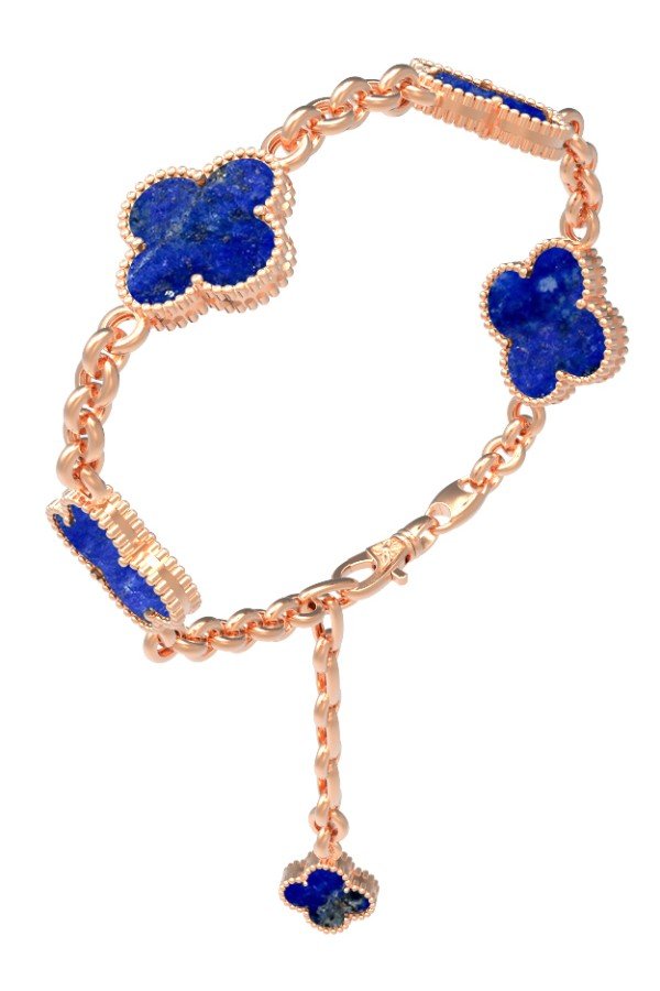 Браслет из золота c лазуритом