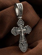 Крест из белого золота
