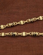 Цепь из лимонного золота c ониксом