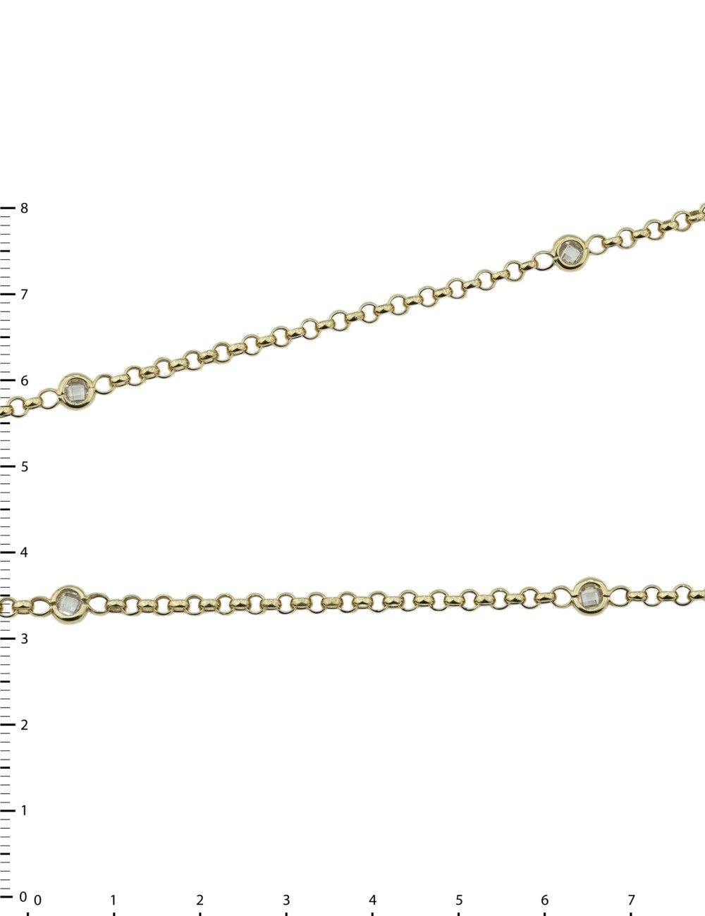 Цепь из лимонного золота c фианитом