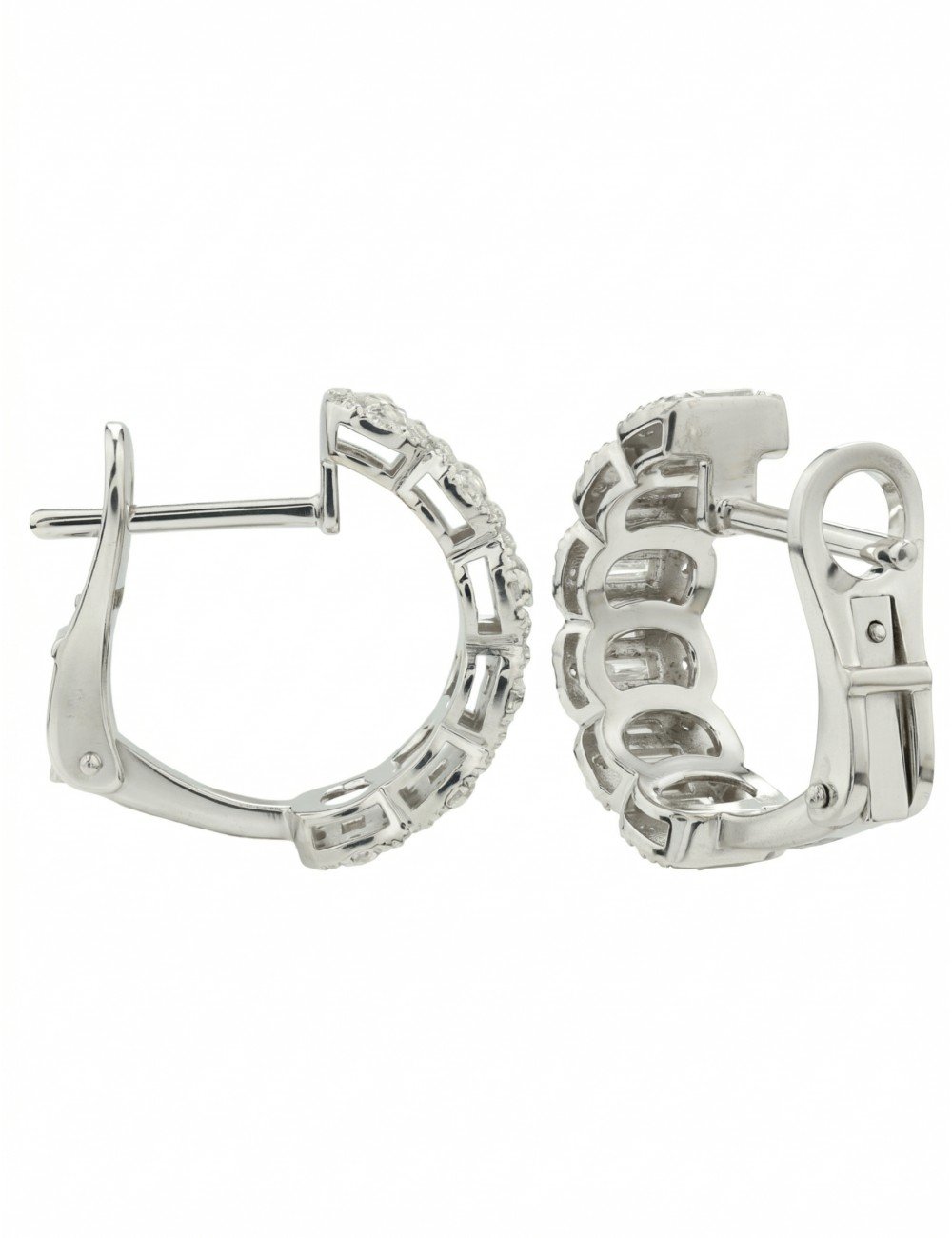 Серьги из белого золота c бриллиантами