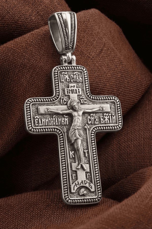 Крест из белого золота
