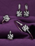 Подвеска из белого золота c эмалью и бриллиантами