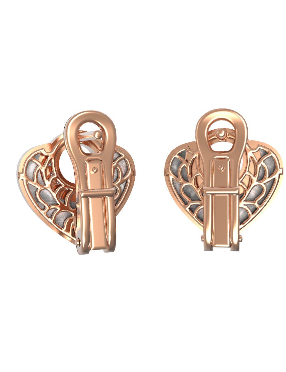 Серьги из золота c бриллиантами и перламутром