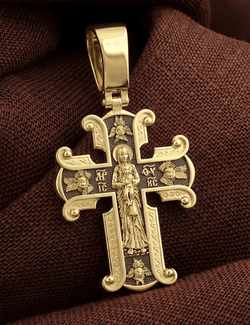 Крест из лимонного золота