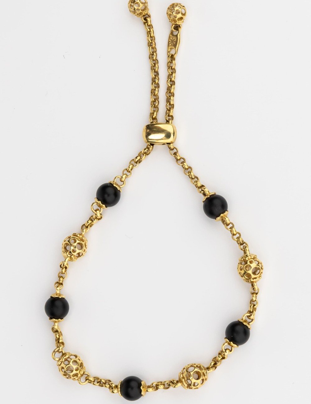 Браслет из лимонного золота c ониксом