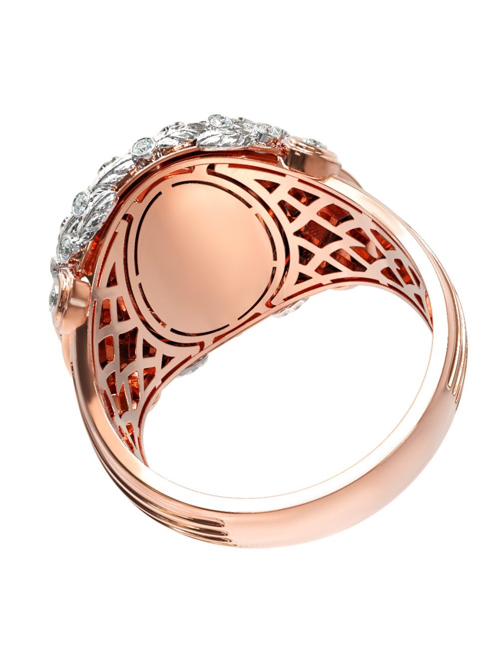 Кольцо из золота c бриллиантами и ониксом