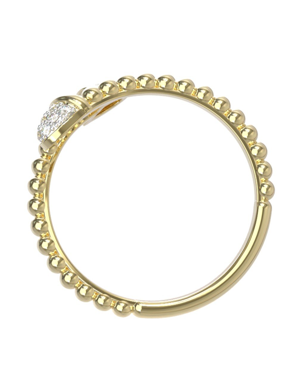 Кольцо из лимонного золота c бриллиантами