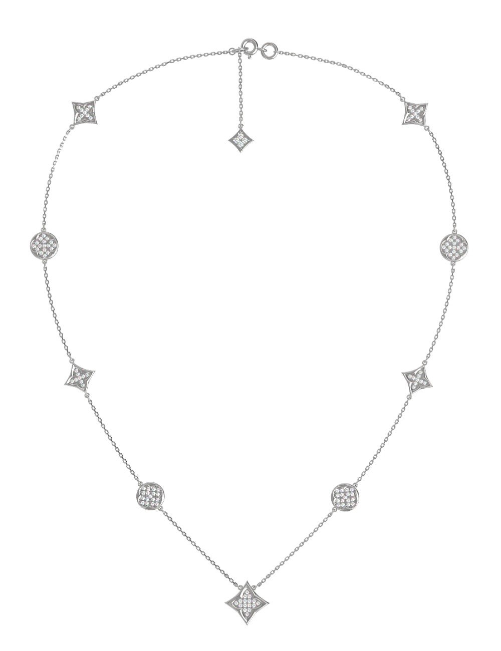 Колье из белого золота c бриллиантами