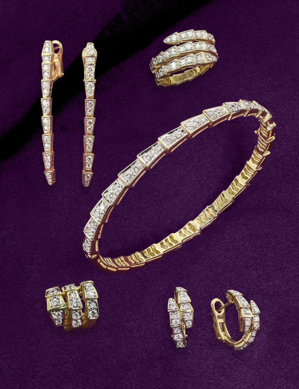 Кольцо из лимонного золота c бриллиантами