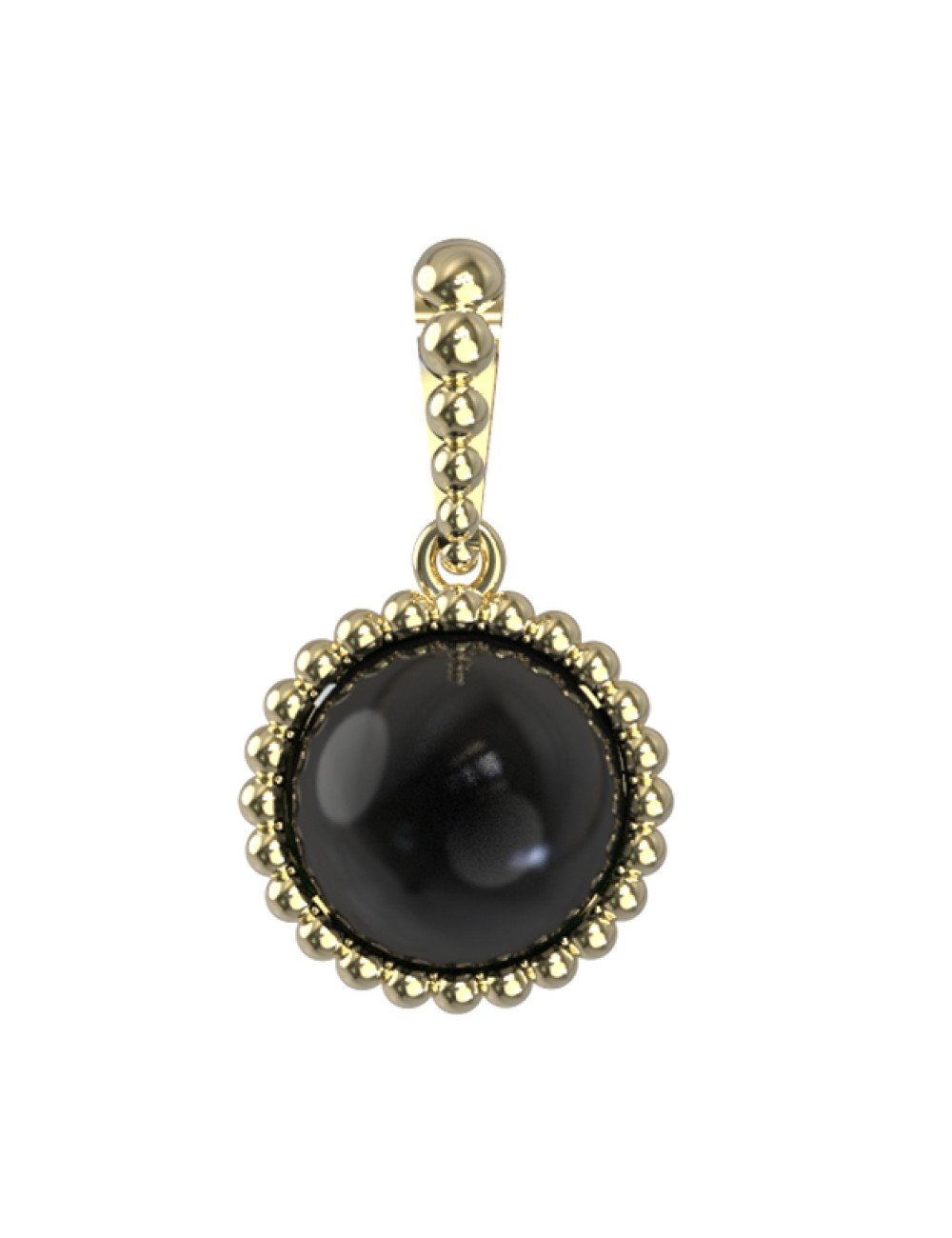 Подвеска из лимонного золота c ониксом