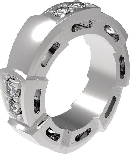 Подвеска из белого золота c бриллиантами