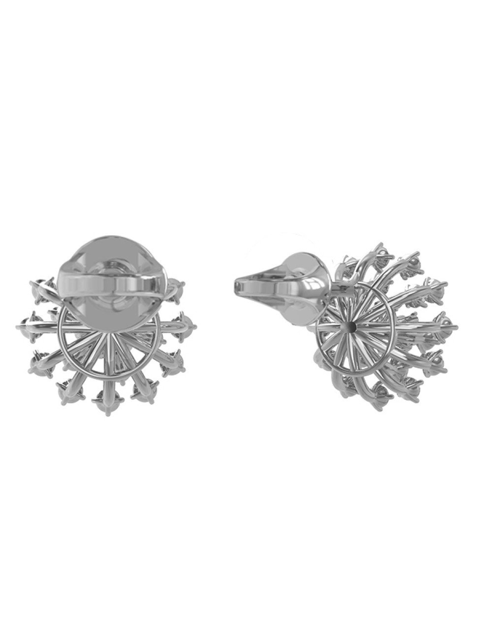 Серьги из белого золота c бриллиантами