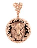 Подвеска из золота c эмалью и ониксом