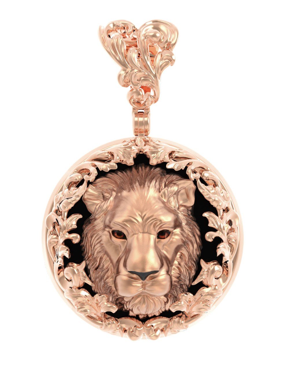 Подвеска из золота c эмалью и ониксом