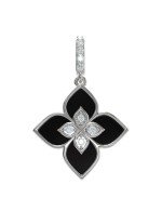 Подвеска из белого золота c бриллиантами и ониксом