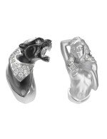 Серьги из белого золота c фианитом