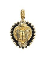 Подвеска из лимонного золота c эмалью и ониксом