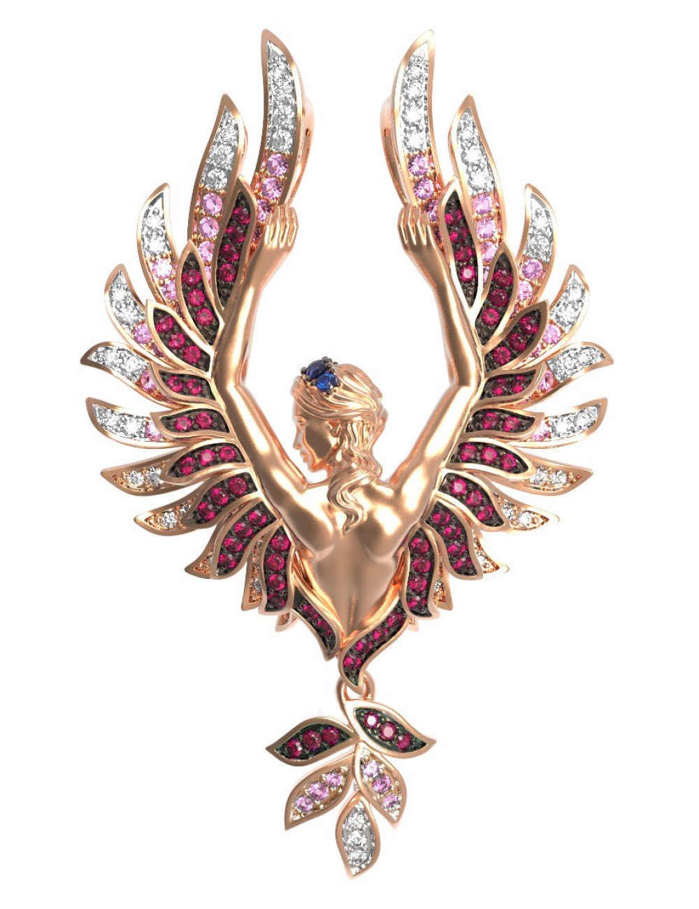 Подвеска из золота c фианитом