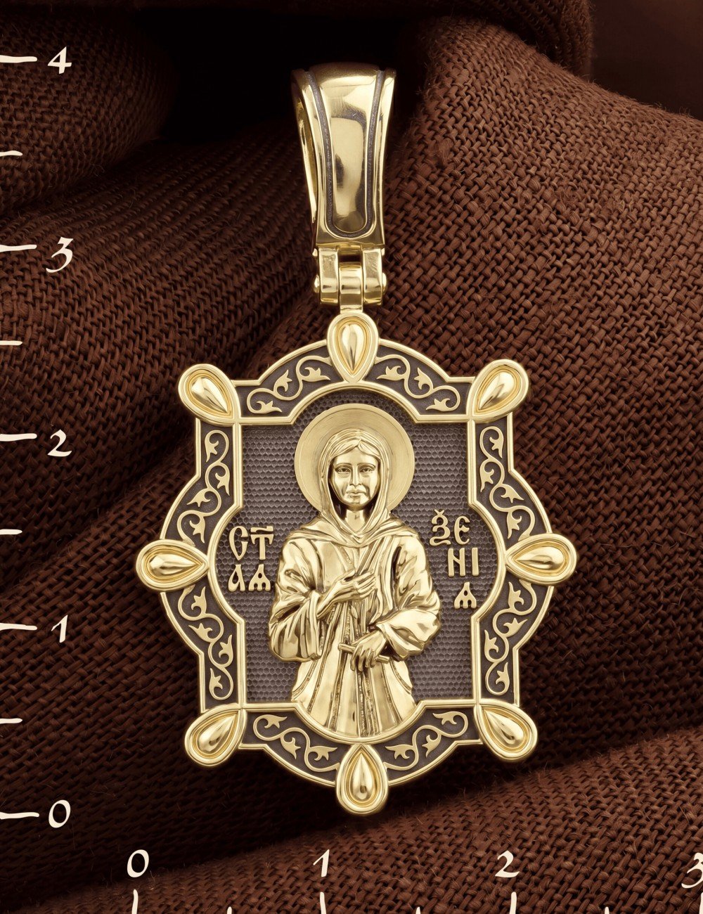 Образок из лимонного золота 585 пробы