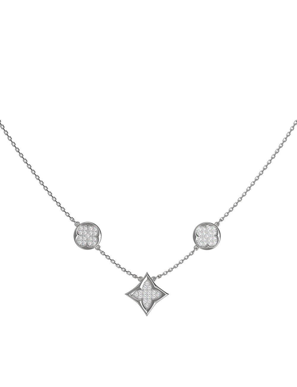 Колье из белого золота c бриллиантами