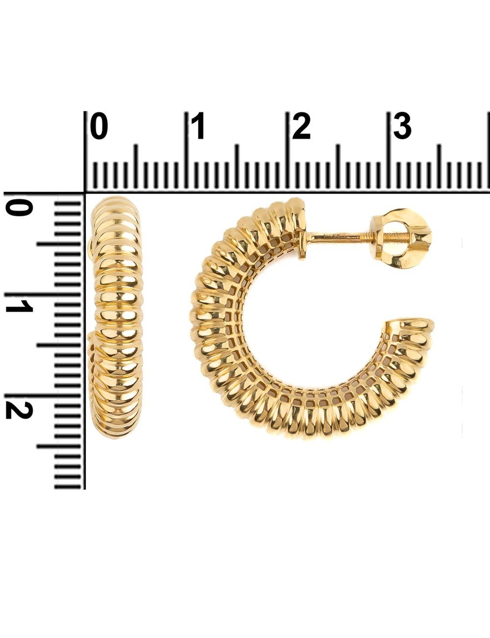 Серьги из лимонного золота