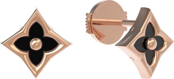 Серьги из золота c ониксом