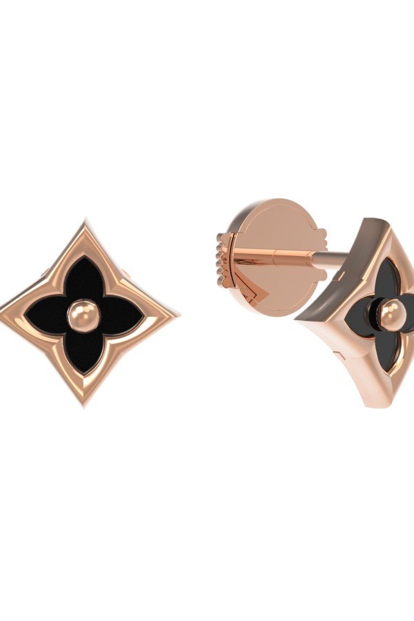 Серьги из золота c ониксом