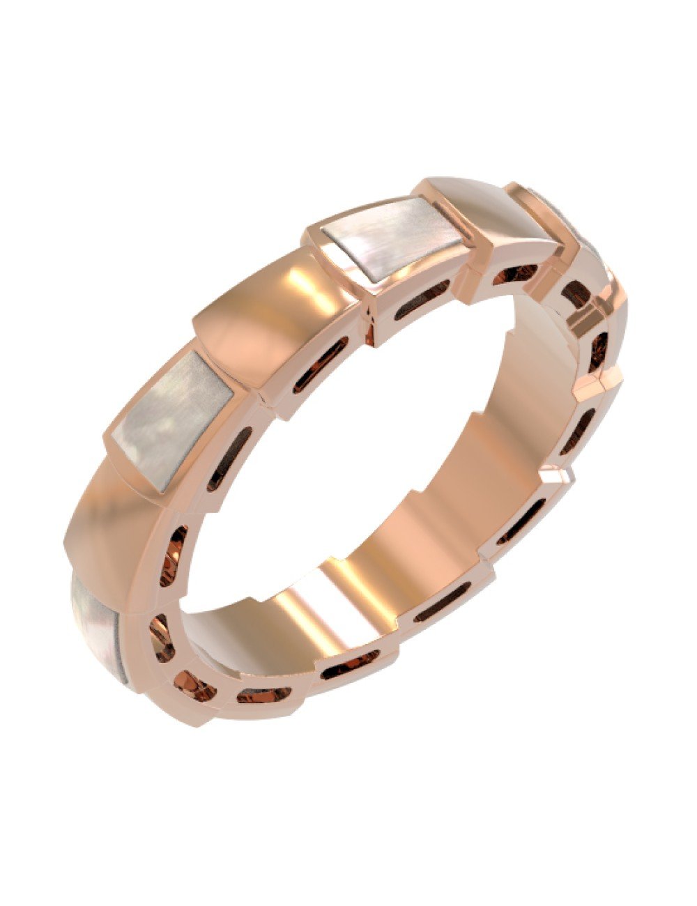 Кольцо из золота c перламутром