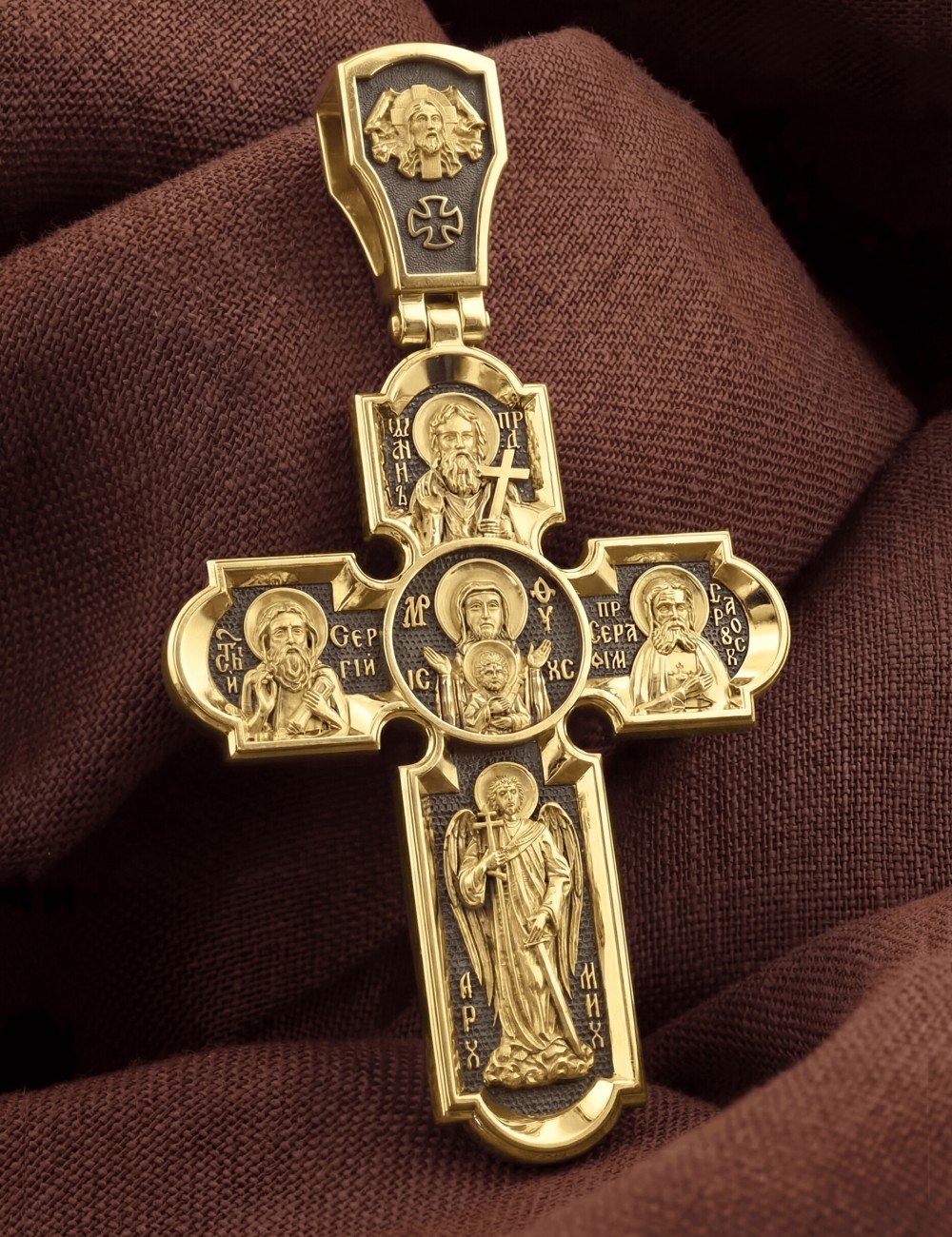 Крест из лимонного золота