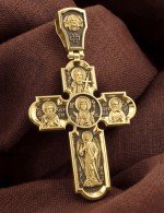 Крест из лимонного золота