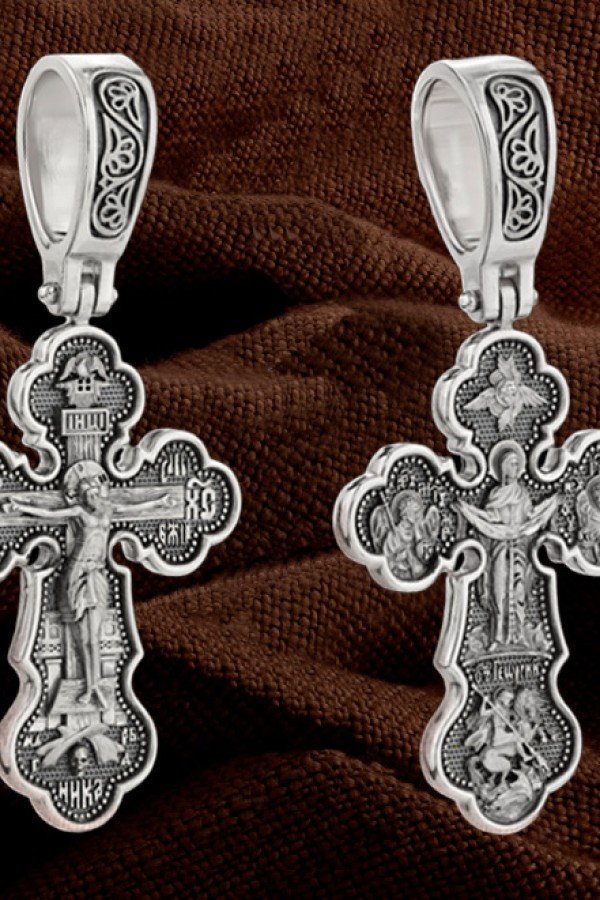 Крест из белого золота