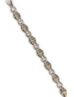 Браслет из серебра и золота c рубином