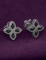 Серьги из белого золота c бриллиантами