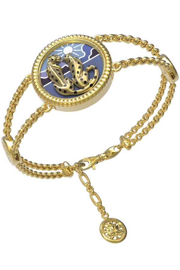 Браслет из лимонного золота c эмалью