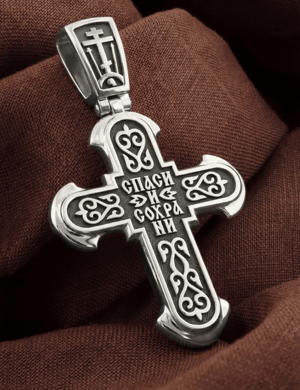 Крест из белого золота
