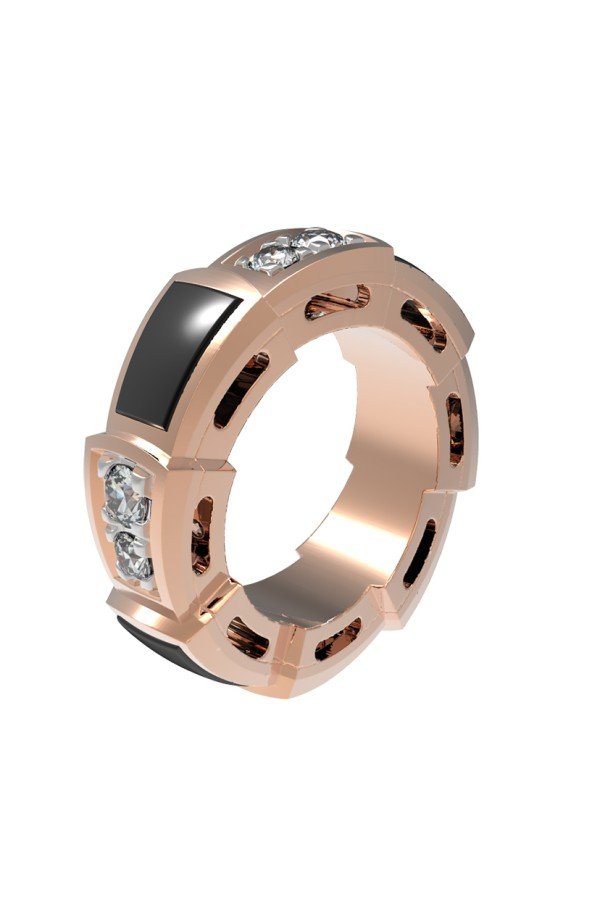 Подвеска из золота c бриллиантами и ониксом