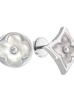 Серьги из белого золота c перламутром