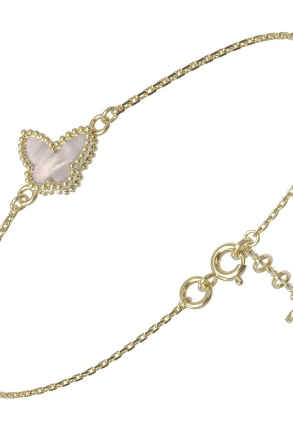 Браслет из лимонного золота c перламутром