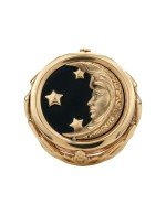 Кольцо из золота c ониксом и перламутром