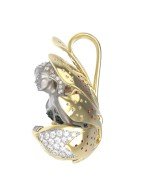 Подвеска из лимонного золота c фианитом