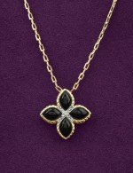 Колье из лимонного золота c бриллиантами и ониксом