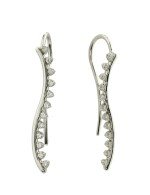 Серьги из белого золота c бриллиантами