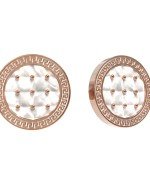 Серьги из золота c эмалью и перламутром