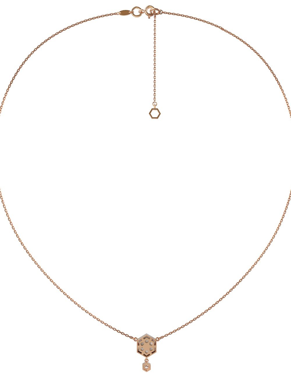 Колье из золота c бриллиантами и перламутром