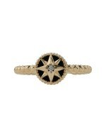 Кольцо из золота c бриллиантами и ониксом