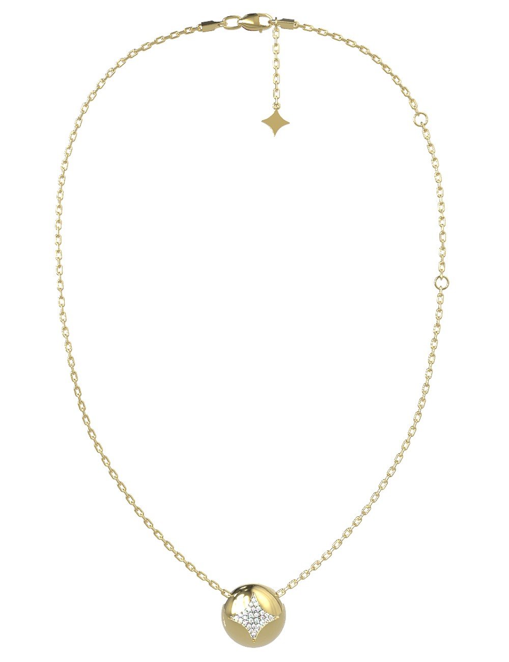 Колье из лимонного золота c бриллиантами